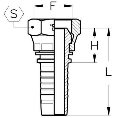 BSP wartel aansl DKR 3/4 RVS NW13