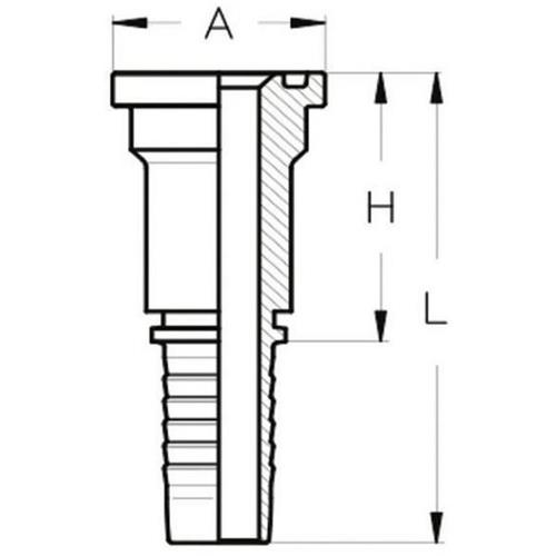 Flens 1 D=44,5 FN3003 RVS NW25